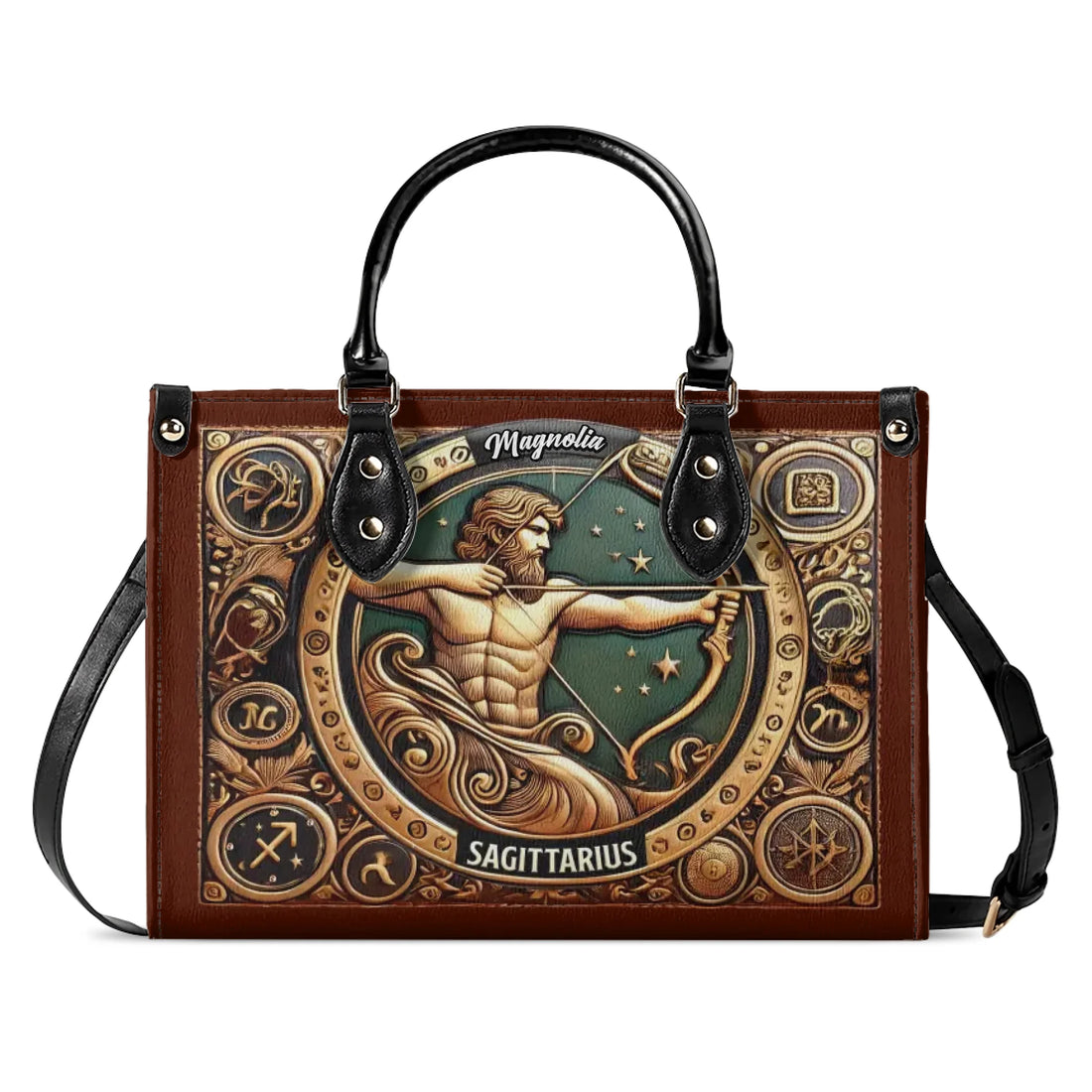 Sagittarius Zodiac - Personalized Leather Handbag ZOD09
