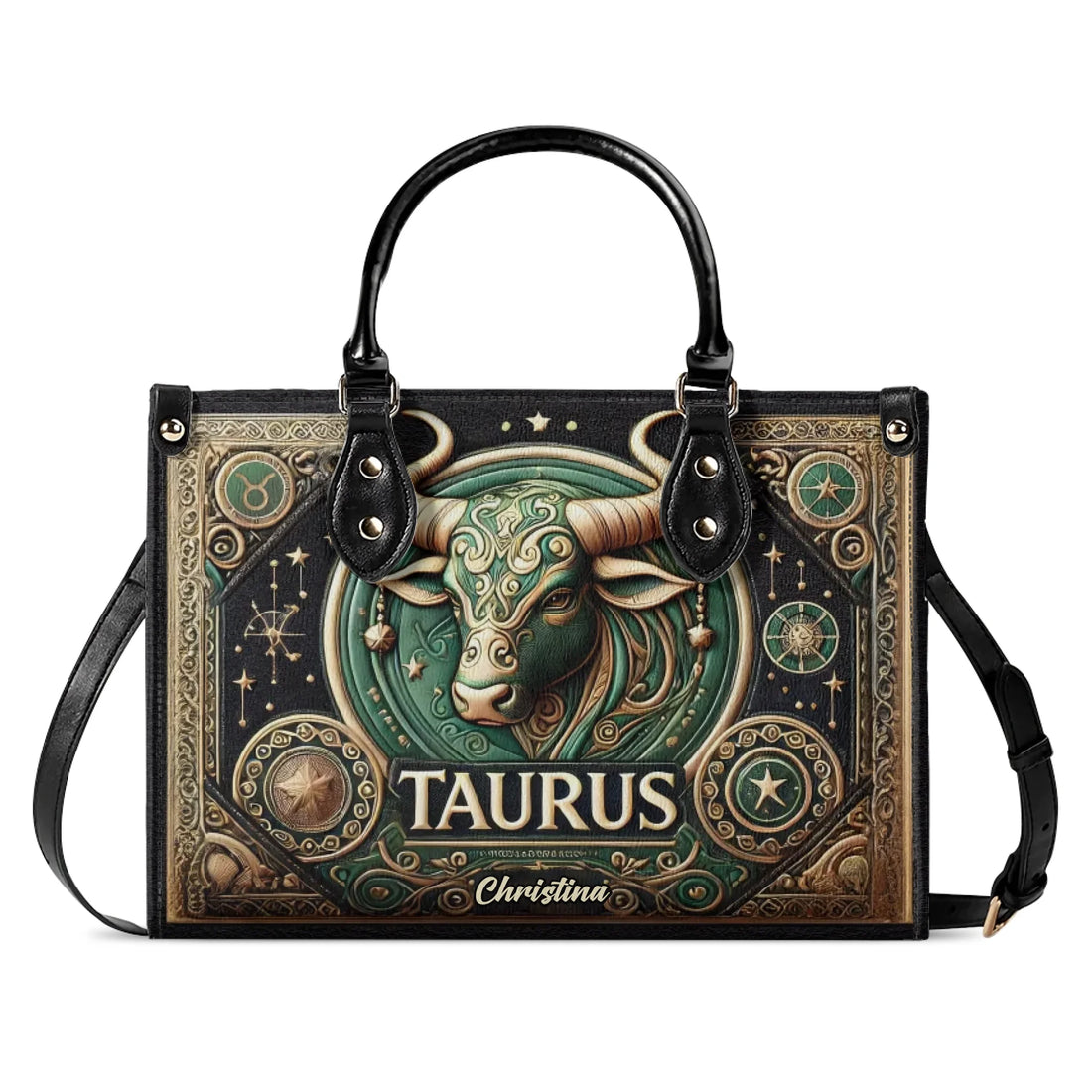 Taurus Zodiac - Personalized Leather Handbag ZOD11