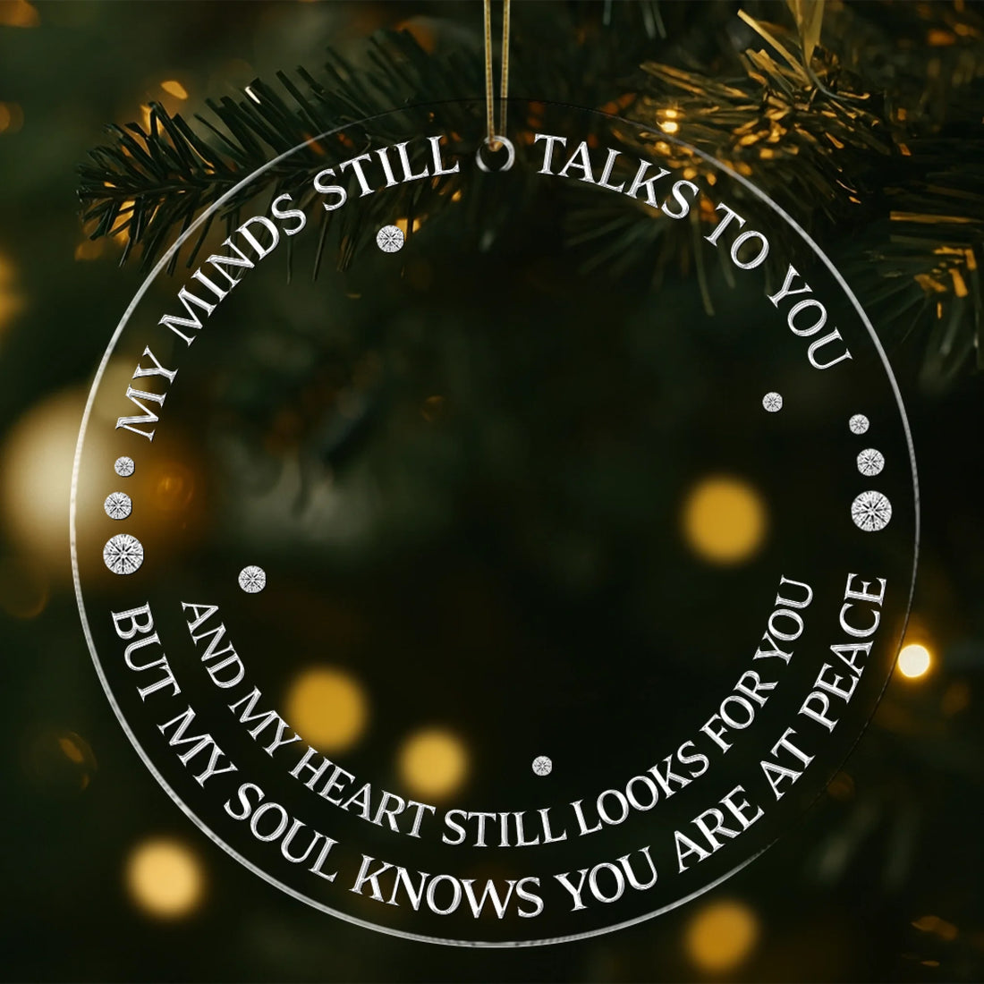 My Soul Knows You Are At Peace - Personalized Custom Acrylic Ornament AO07