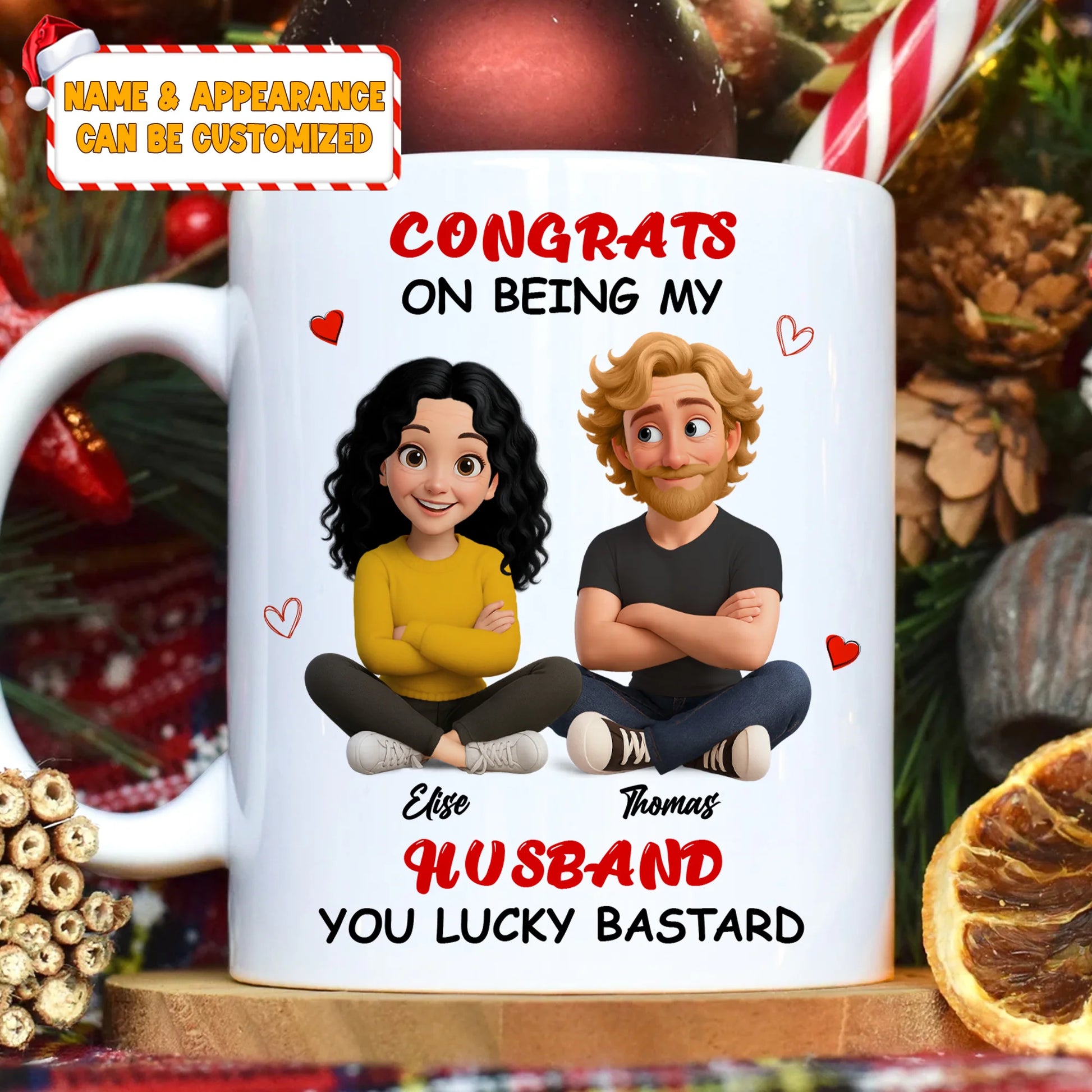 Congrats My Husband Personalized Coffee Mug