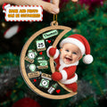 Personalized Baby Christmas Ornament With Photo Name And Year Acrylic Wood Keepsake