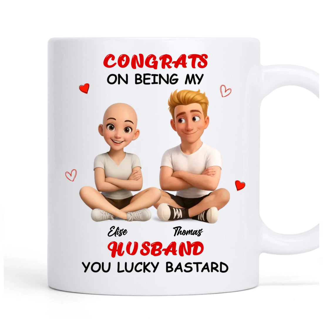 Congrats On Being My Husband - Personalized Custom Coffee Mug MUG80