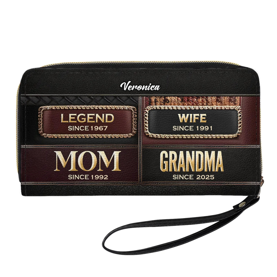 Grandma’s Legacy - Personalized Leather Clutch Purse -GM01C