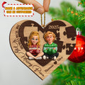 Custom Couple Wooden Christmas Ornament With Names