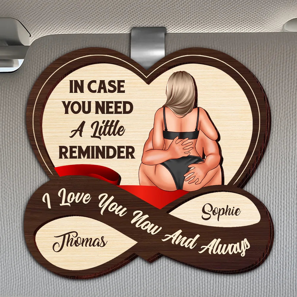 I Love You Personalized Couple Car Visor Clip With Custom Names
