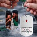 Where We Said I Do Personalized Photo Aluminium Keychain With Wedding Location