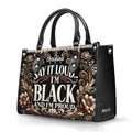 Black Pride Leather Handbag