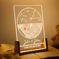 Custom night sky acrylic light anniversary gift for couples