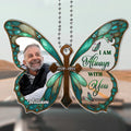 Personalized memorial butterfly car hanger with photo