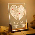 Custom coordinates LED night light anniversary gift