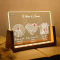 Custom coordinates LED night light anniversary gift