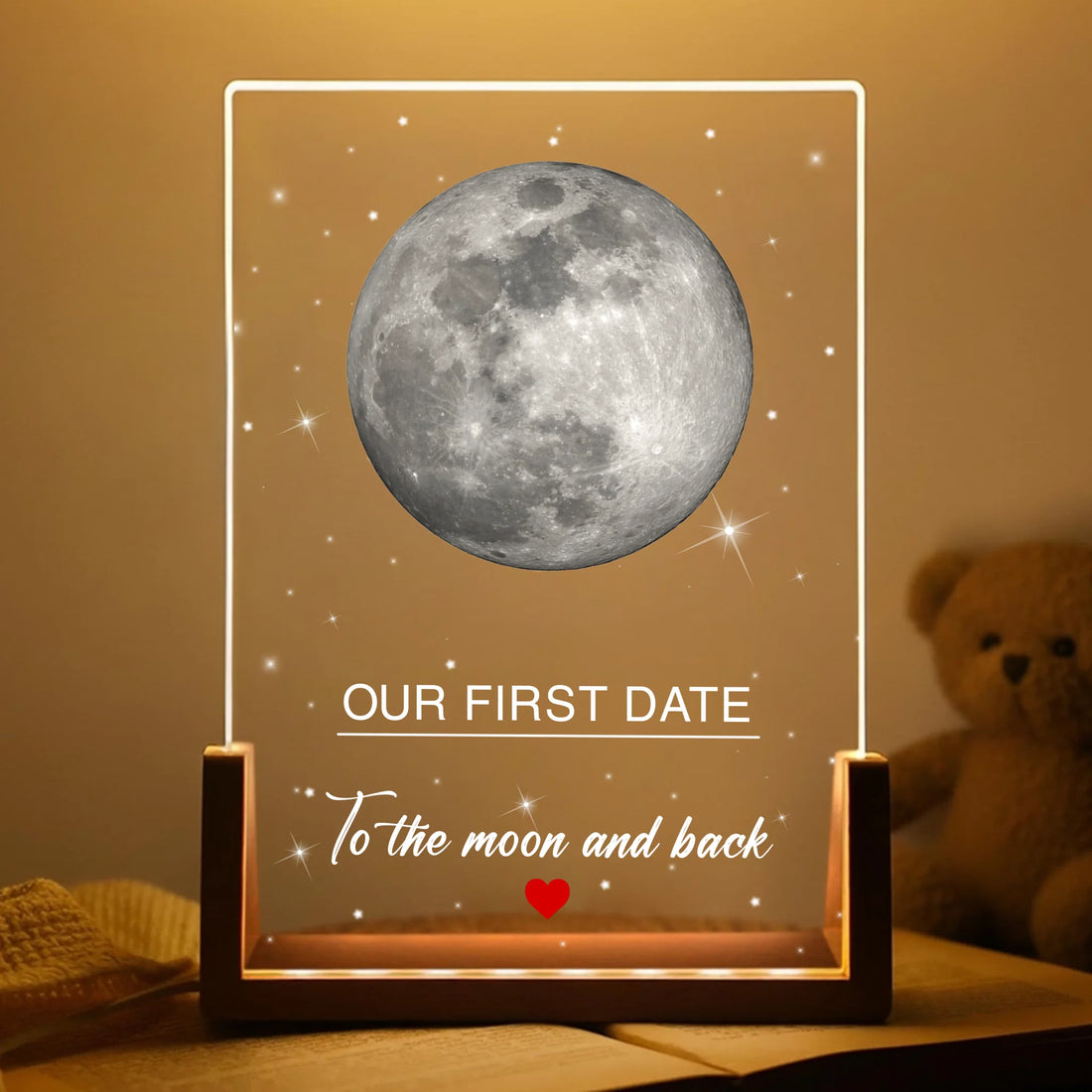 Our First Date - Personalized Custom Acrylic Night Light NL14