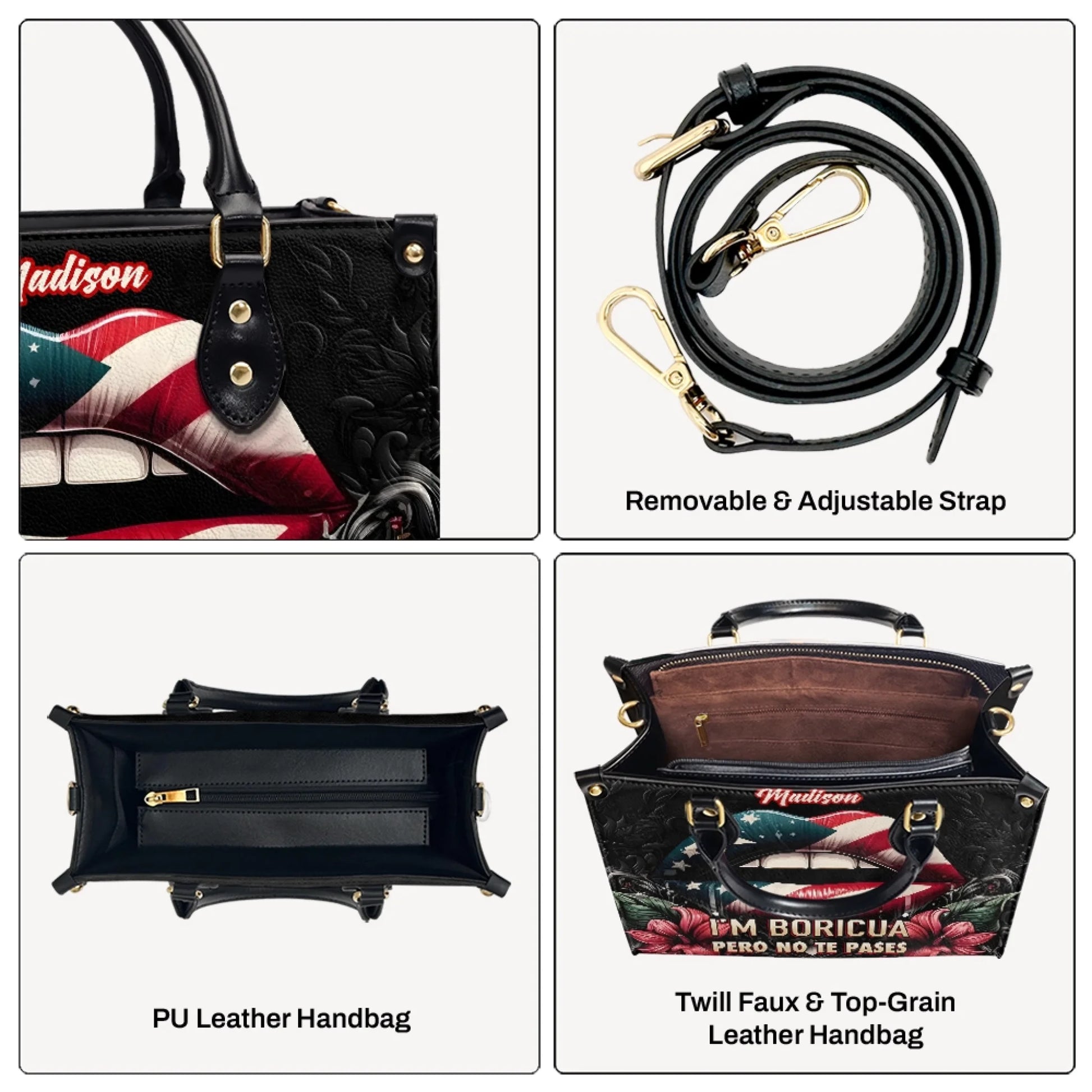Personalized Boricua Heritage Handbag