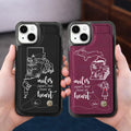 Personalized Long Distance Wallet Phone Case For Couples