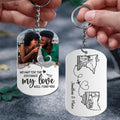 Personalized Long Distance Keychain With Photo Custom Couple Gift