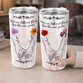 Personalized birth flower tumbler gift for best friends