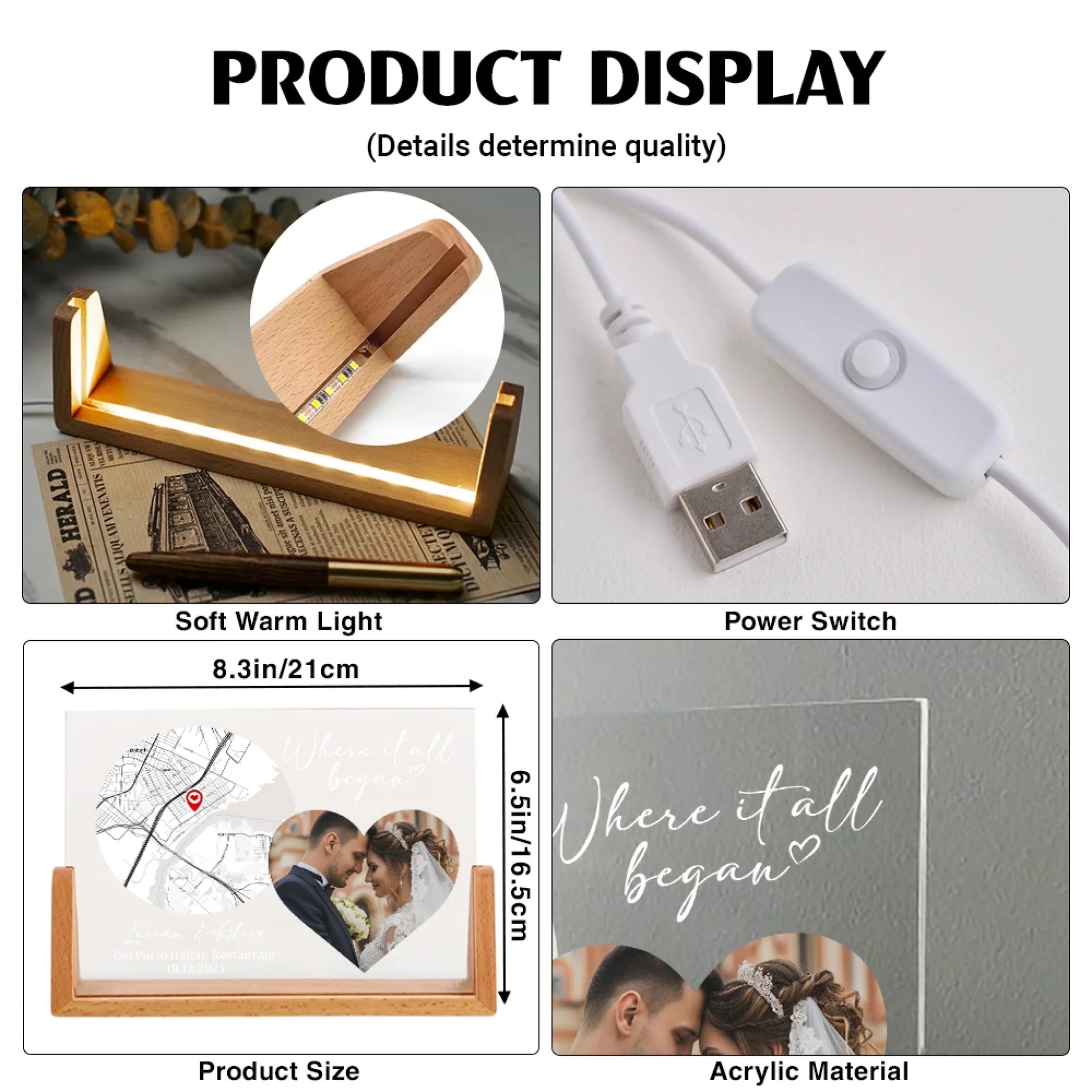 Personalized Acrylic Night Light Product Details And Specifications