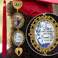 They Walk Beside Us personalized memorial graduation tassel photo charm with custom picture