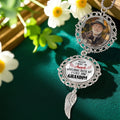 Personalized remembrance car charm honoring a loved one in heaven
