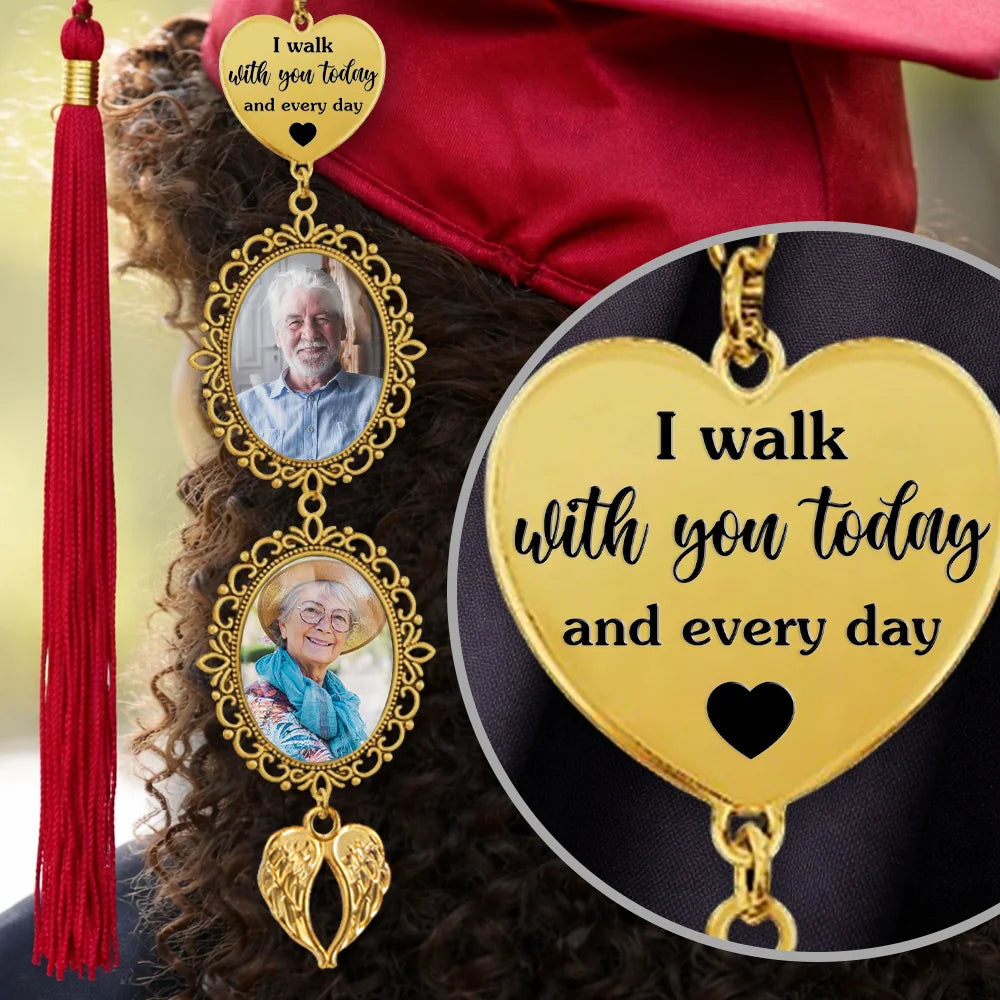 I Walk With You – Memorial Graduation Tassel Photo Charm | OPULIFTS ...