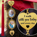I Walk With You Today And Every Day personalized graduation memorial tassel photo charm