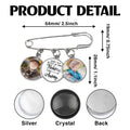 Graduation memorial lapel pin product details and size information