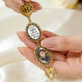 Custom graduation memorial charm featuring personalized photo and remembrance message