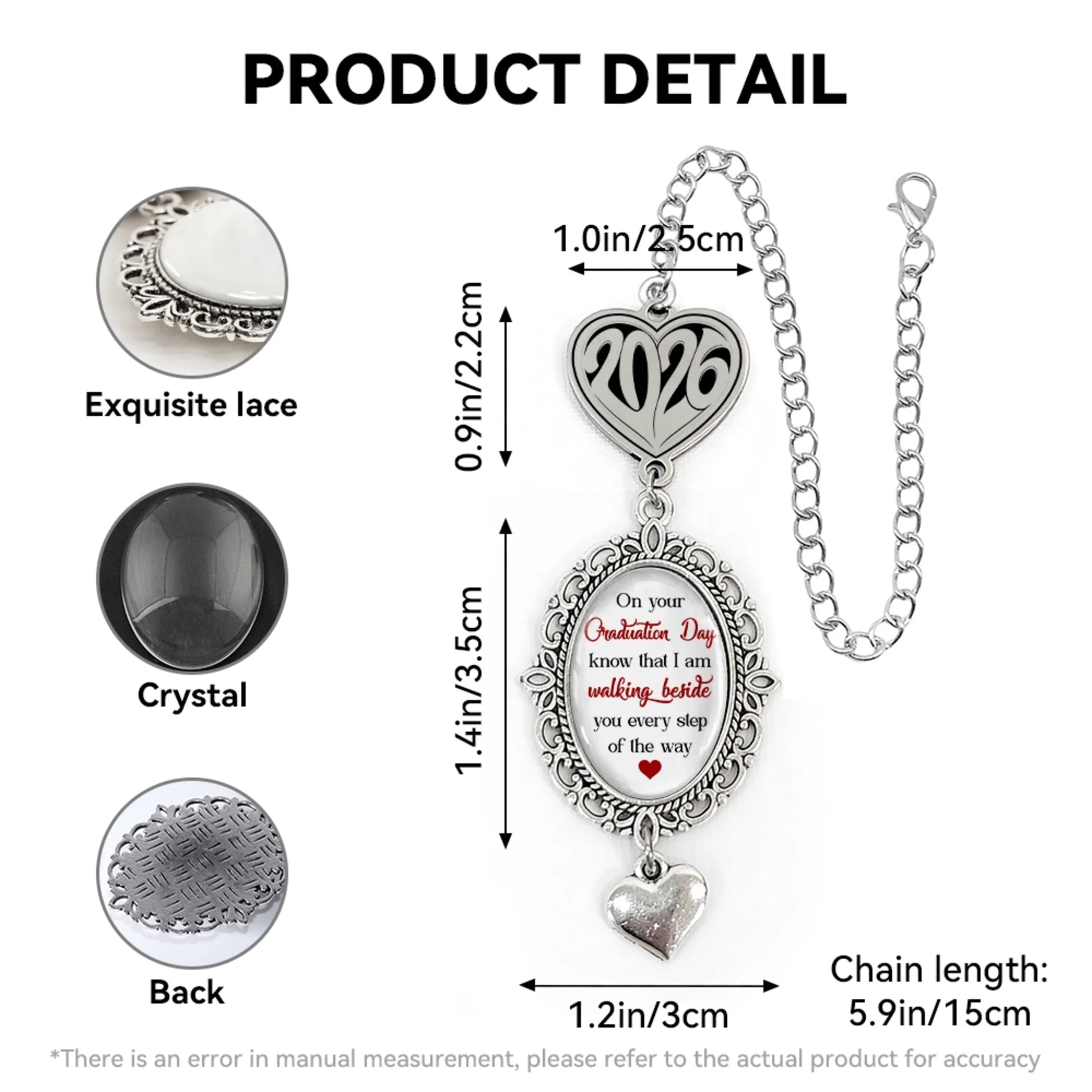 Graduation tassel photo charm dimensions color options and product details