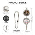 Memorial car charm dimensions and product details