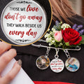 Those We Love personalized graduation memorial lapel pin with custom photo charms