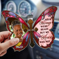 Personalized butterfly visor clip sympathy gift with custom photo
