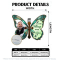 Memorial car visor clip size chart and product specifications