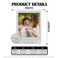Personalized car visor clip size chart and product specifications