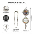 Personalized photo charm car ornament product details and dimensions