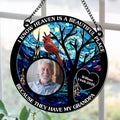 Custom photo cardinal memorial suncatcher sympathy gift