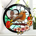 Personalized sympathy gift cardinal memorial window hanging suncatcher