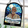 Custom photo memorial window hanging suncatcher