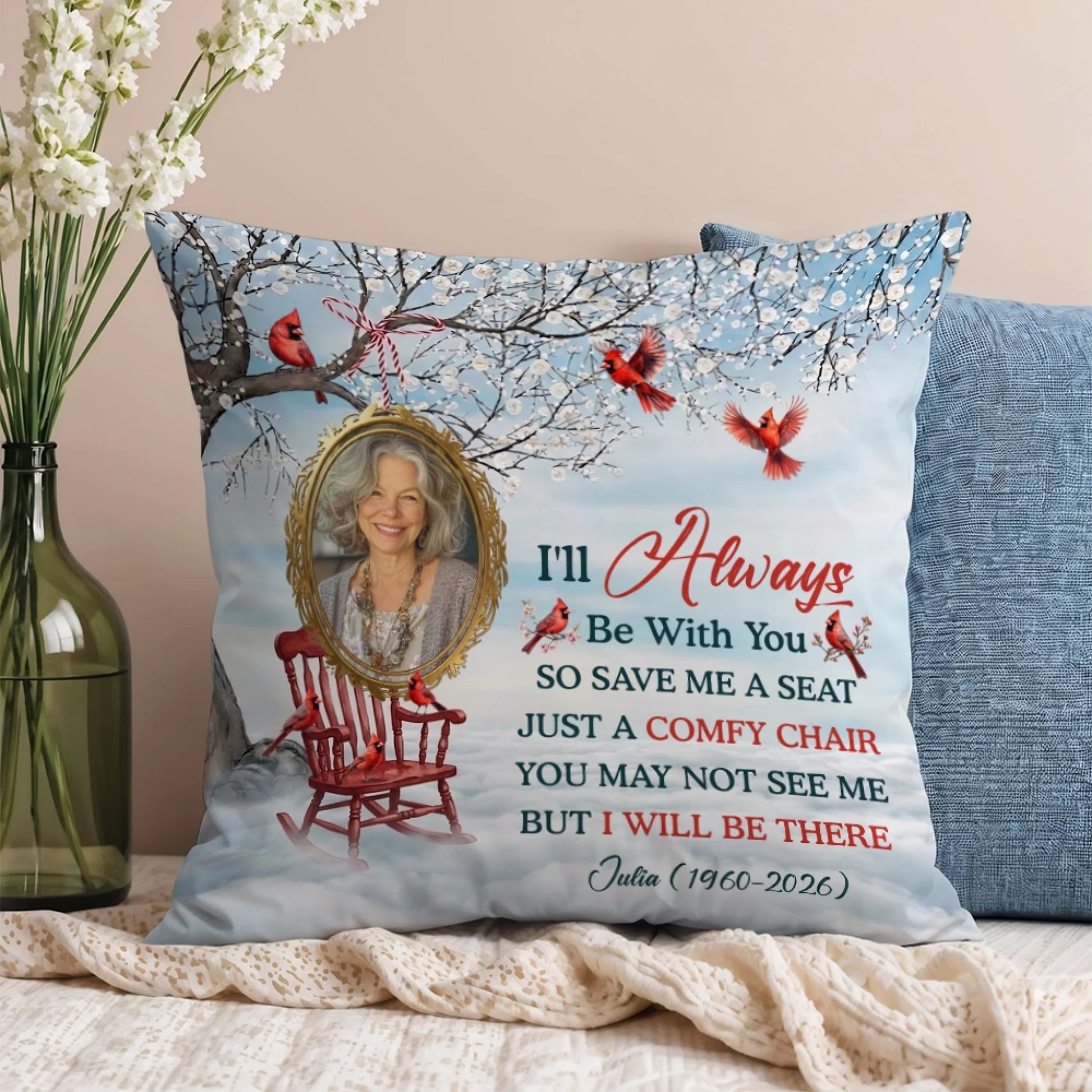 Personalized memorial pillow home decor keepsake gift