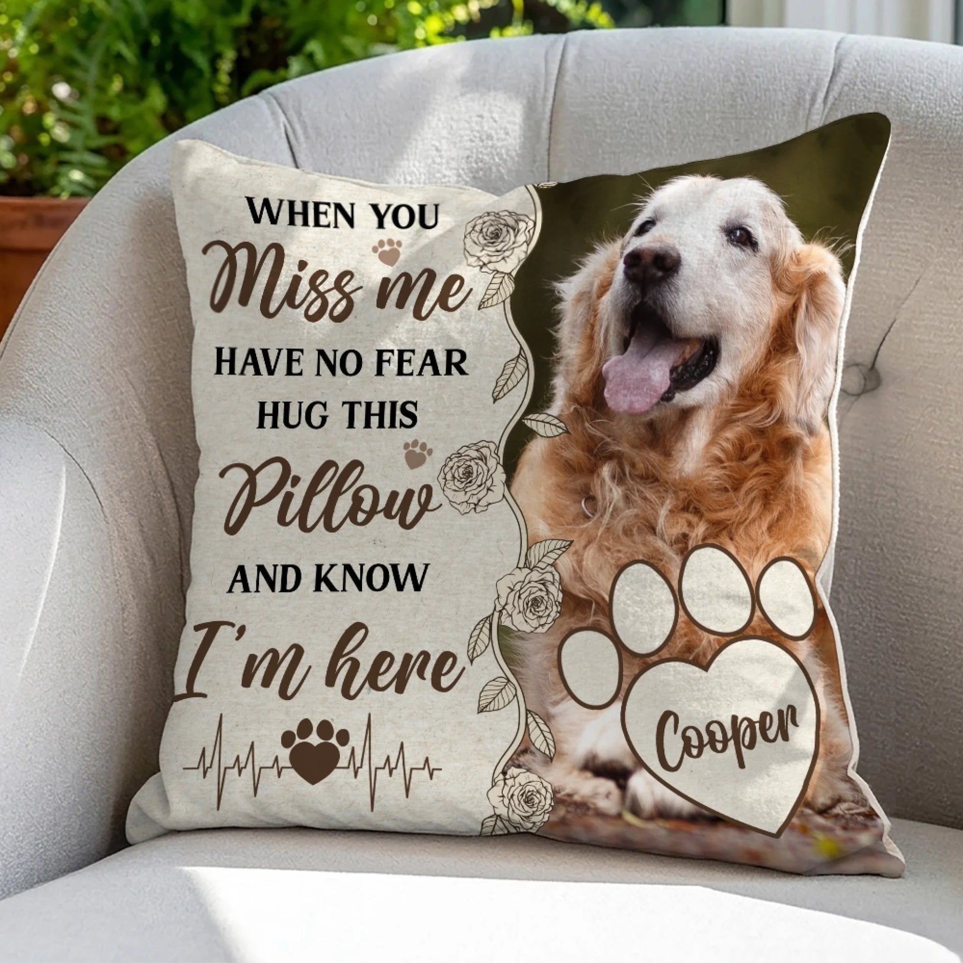 Personalized memorial pillow home decor keepsake gift