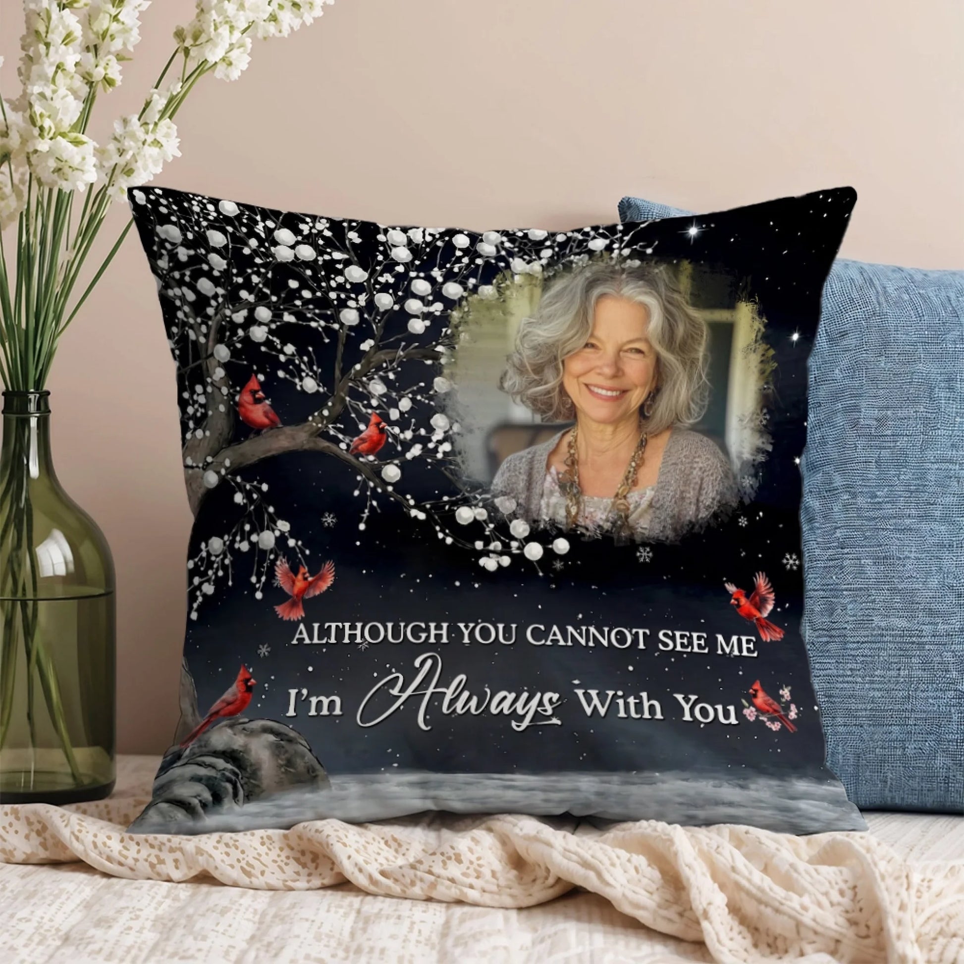 Custom photo sympathy pillow memorial keepsake gift