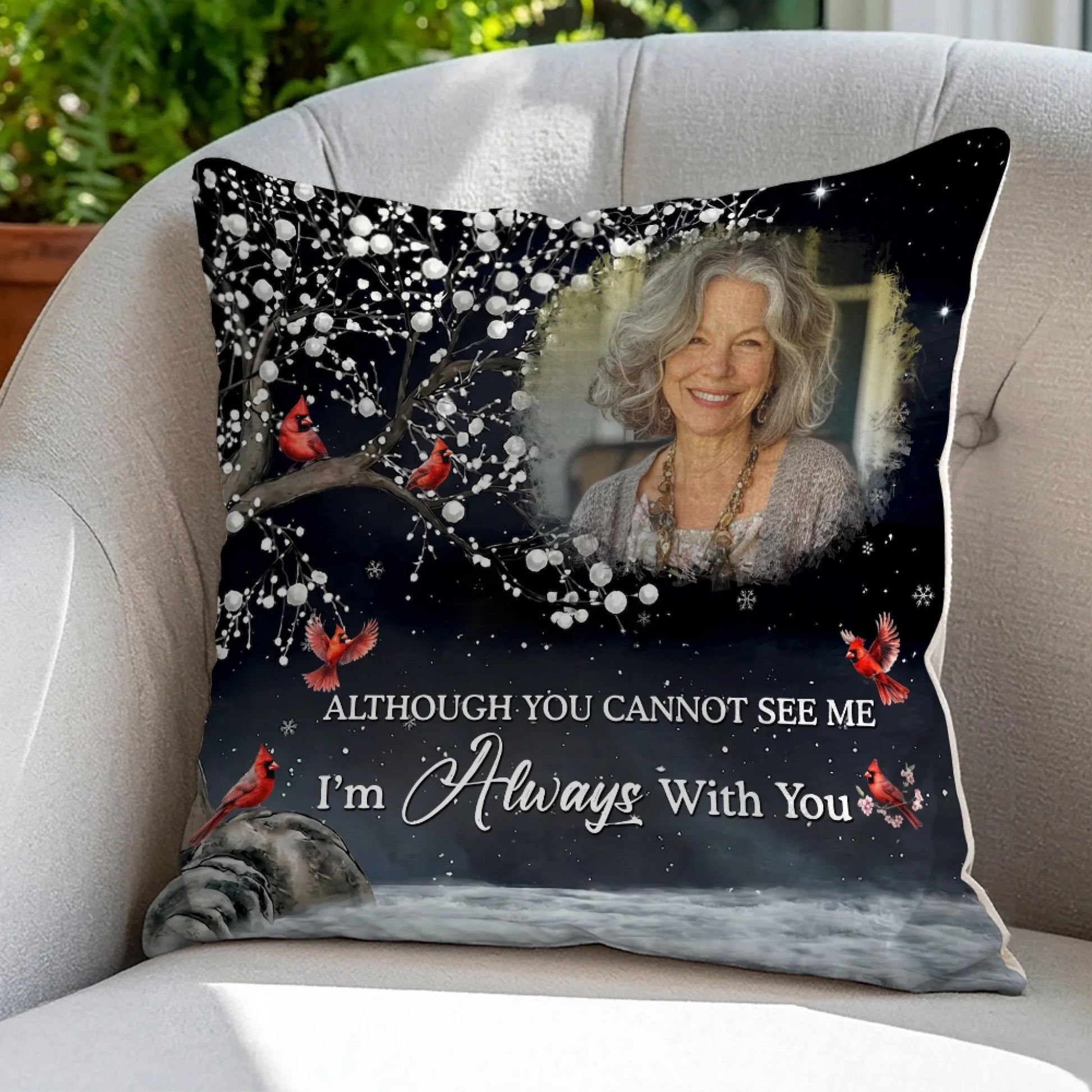 Personalized remembrance pillow home decor with photo