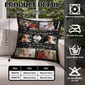 Memorial throw pillow size guide and product details