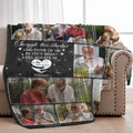 Custom photo memorial blanket with family memories