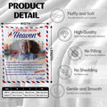 Memorial sherpa blanket size and product details