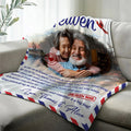 Personalized sympathy blanket with photo keepsake