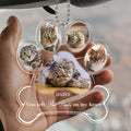 Custom multi photo pet memorial ornament displayed in hand