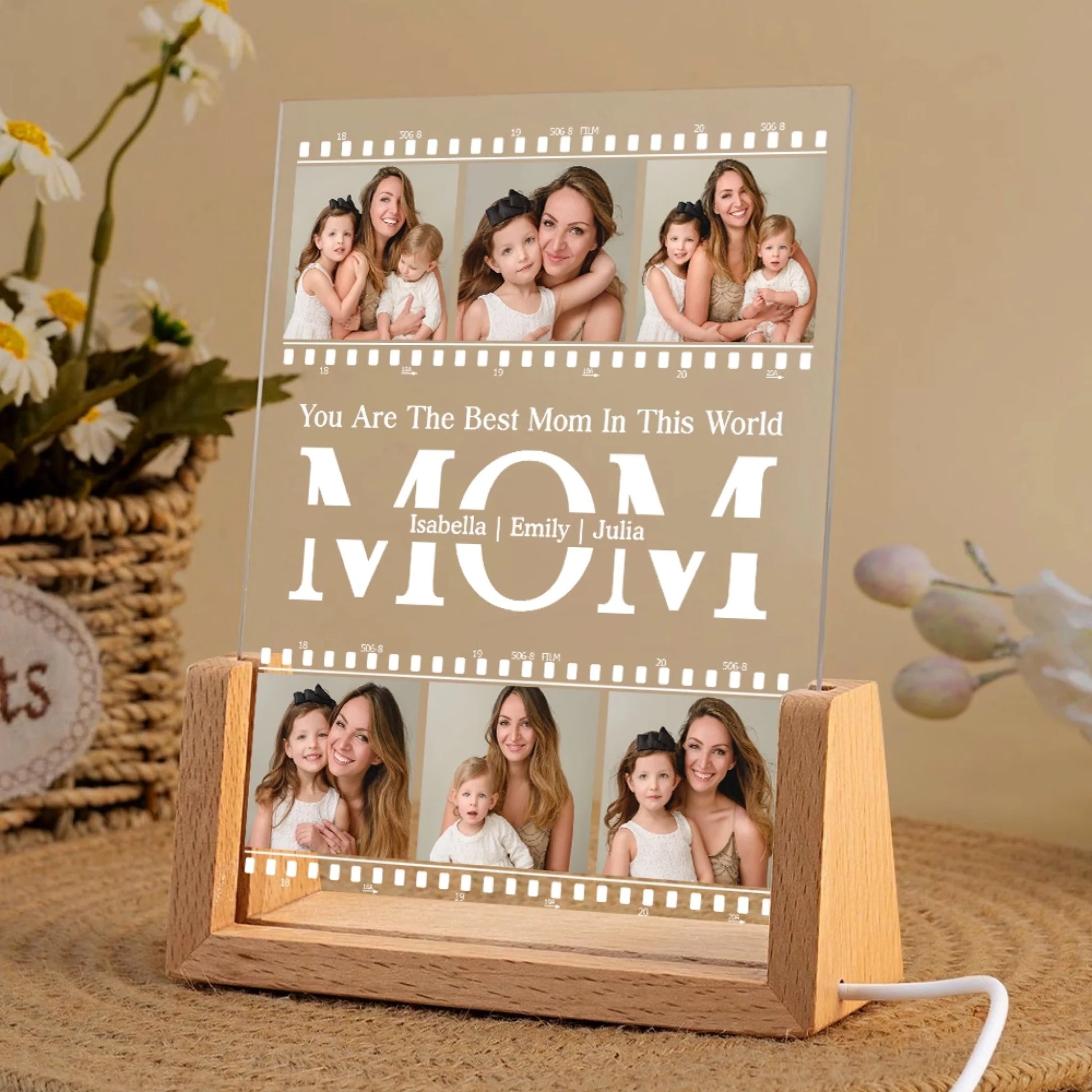 Family Photo LED Night Light For Mom