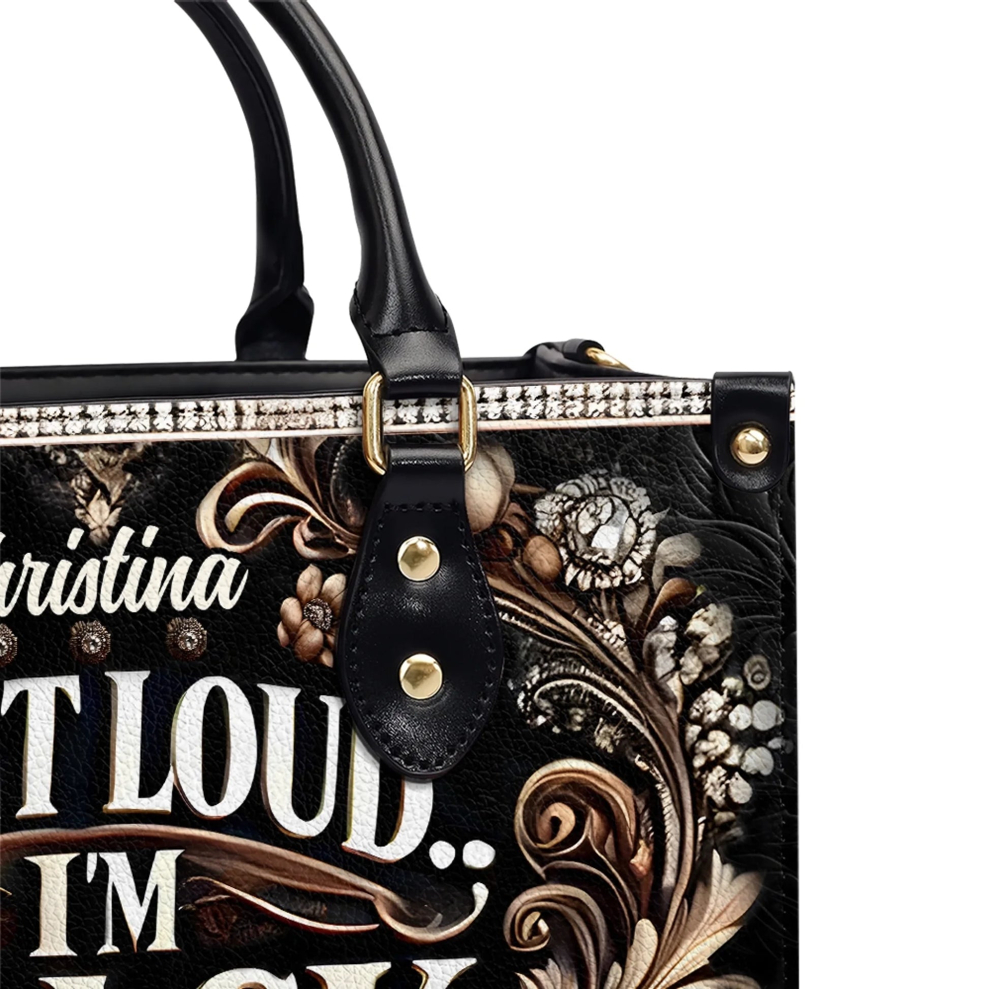Black Queen Personalized Handbag