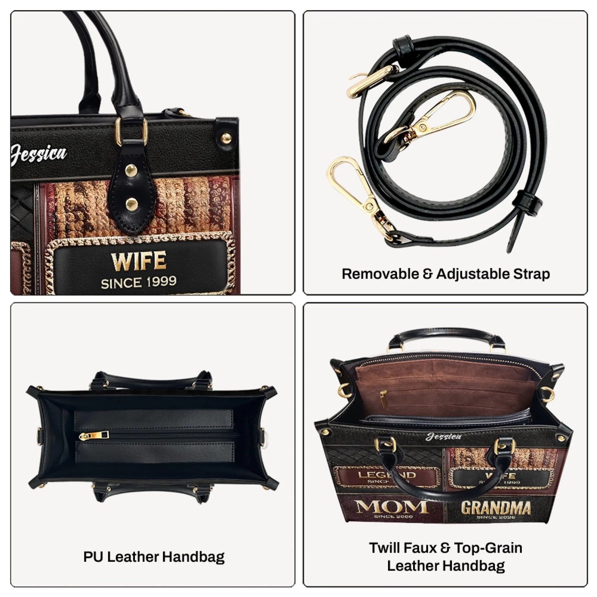 Custom Grandchildren Names Handbag