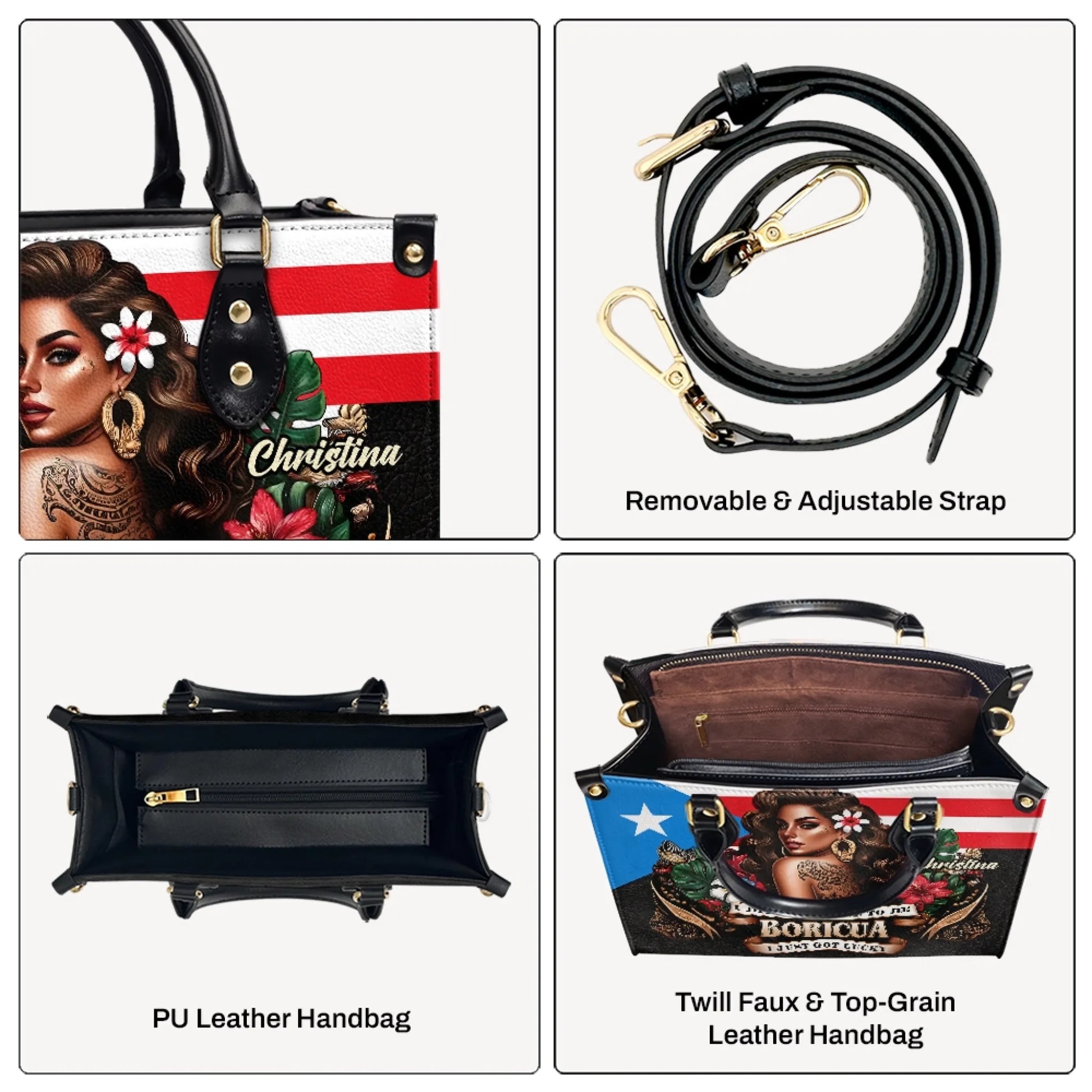 Custom Abuela Leather Handbag